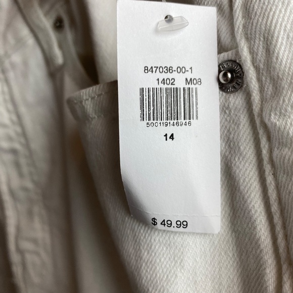 NWT Old Navy Womenʻs High-Rise OG Straight White Ankle Jeans Size 14 - Picture 3 of 7